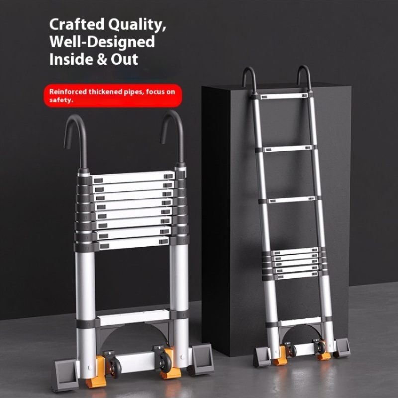 Fire Escape Ladder - Escada reta telescópica com ganchos e