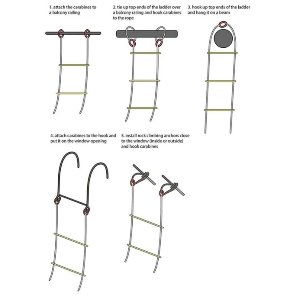 Escada de corda isolada, com s - Fire Escape Ladder avaliação e preço